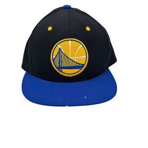 Golden State Warriors Mitchell & Ness Fitted Cap Size 7 Black Blue Gold NBA READ